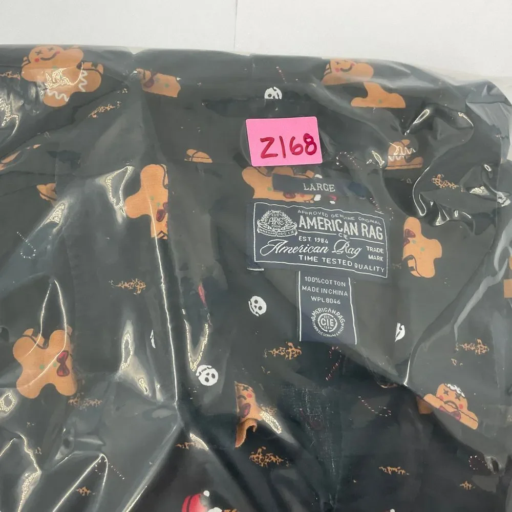 American Rag Mens Short Sleeve Shirt Size Large Pre-Owned‎ (Z168)